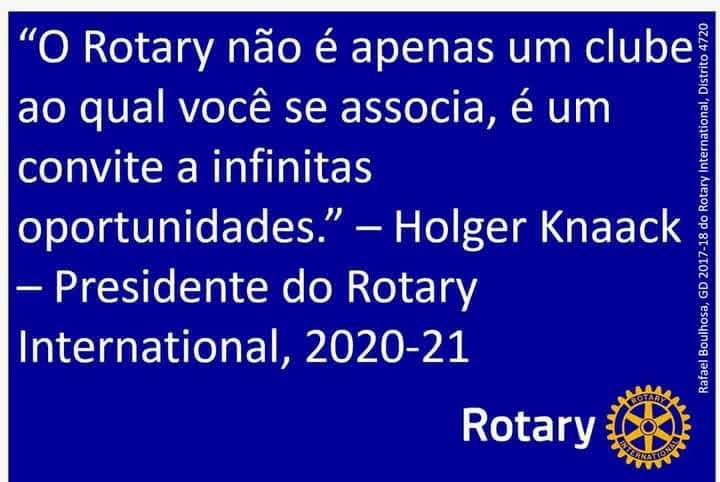 O Rotary é um convite de infinitas possibilidades