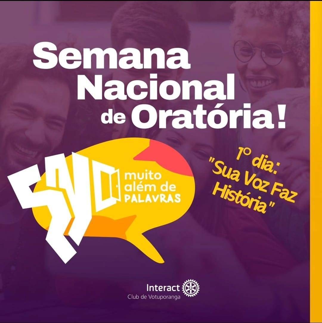 Inicio da 1ª Semana Nacional de Oratória do Interact Brasil