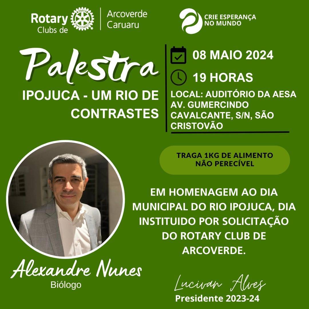 Palestra - IPOJUCA UM RIO DE CONTRASTES