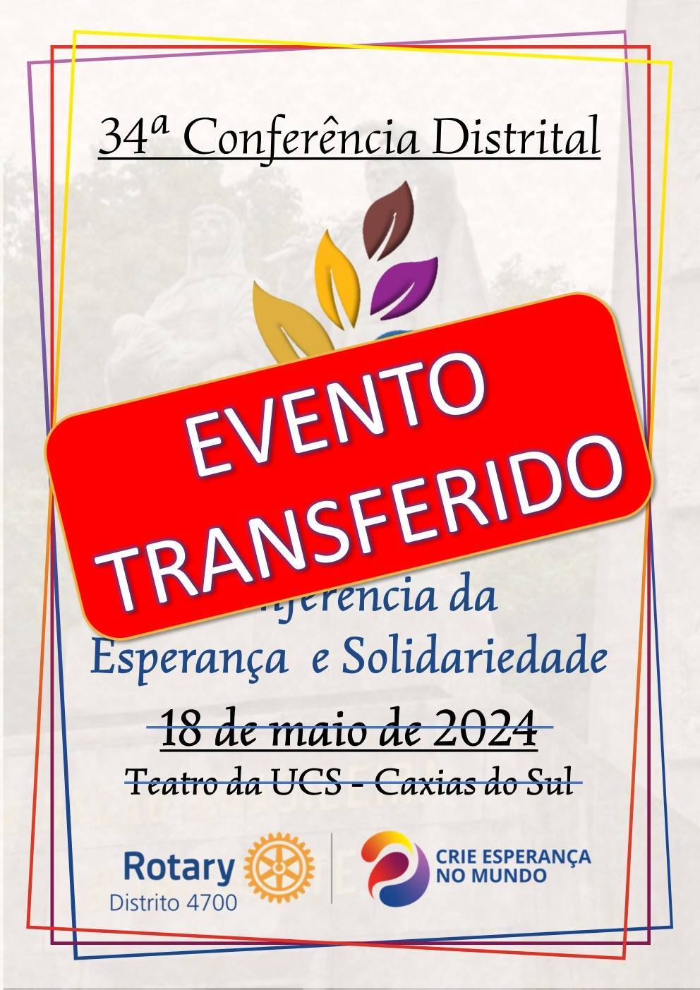 Conferência da Esperança e Solidariedade - ADIADA