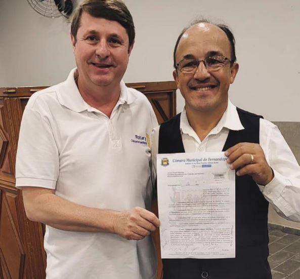 Rotary Club de Fernandópolis apresenta Moção de Aplausos em Reunião Ordinária 