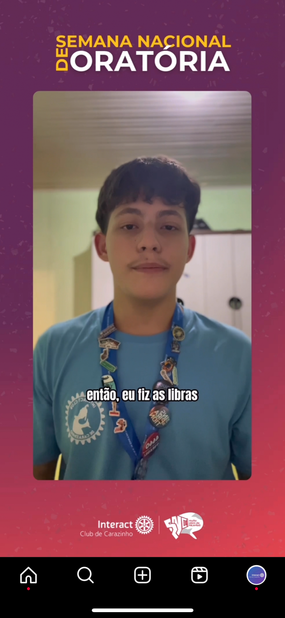 Print de um momento do vídeo.