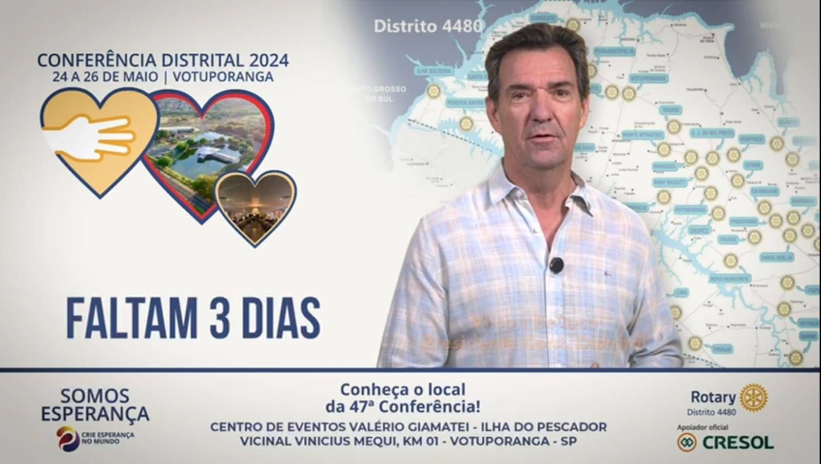 Faltam 3 Dias para Conferência 