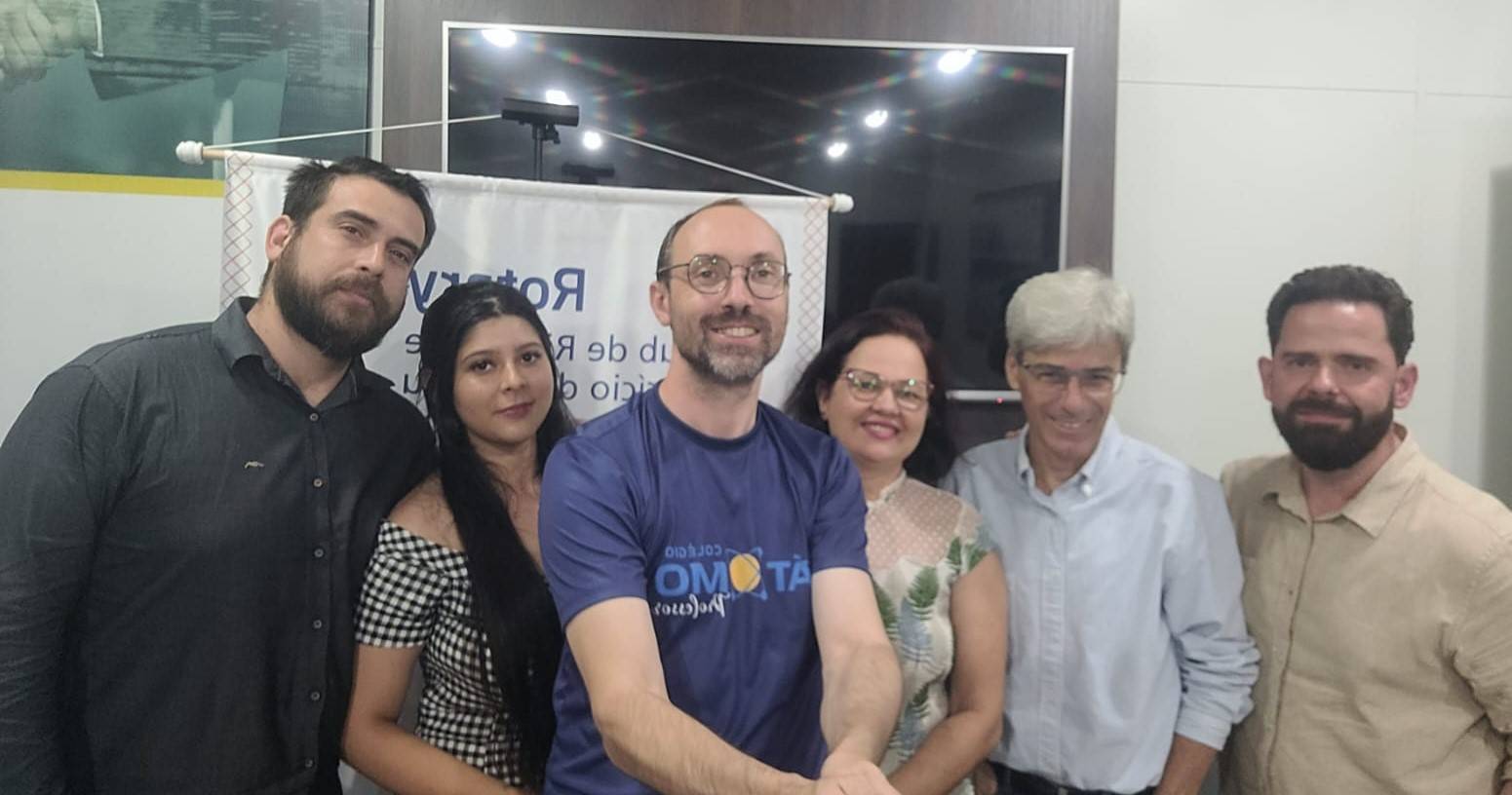 Leonardo Lazzarin,  Juliana Alcântara, Alisson Moura, Denise Marcelane, Presidente Fábio Trancolin, juntamente com o convidado Romero Giovannetti