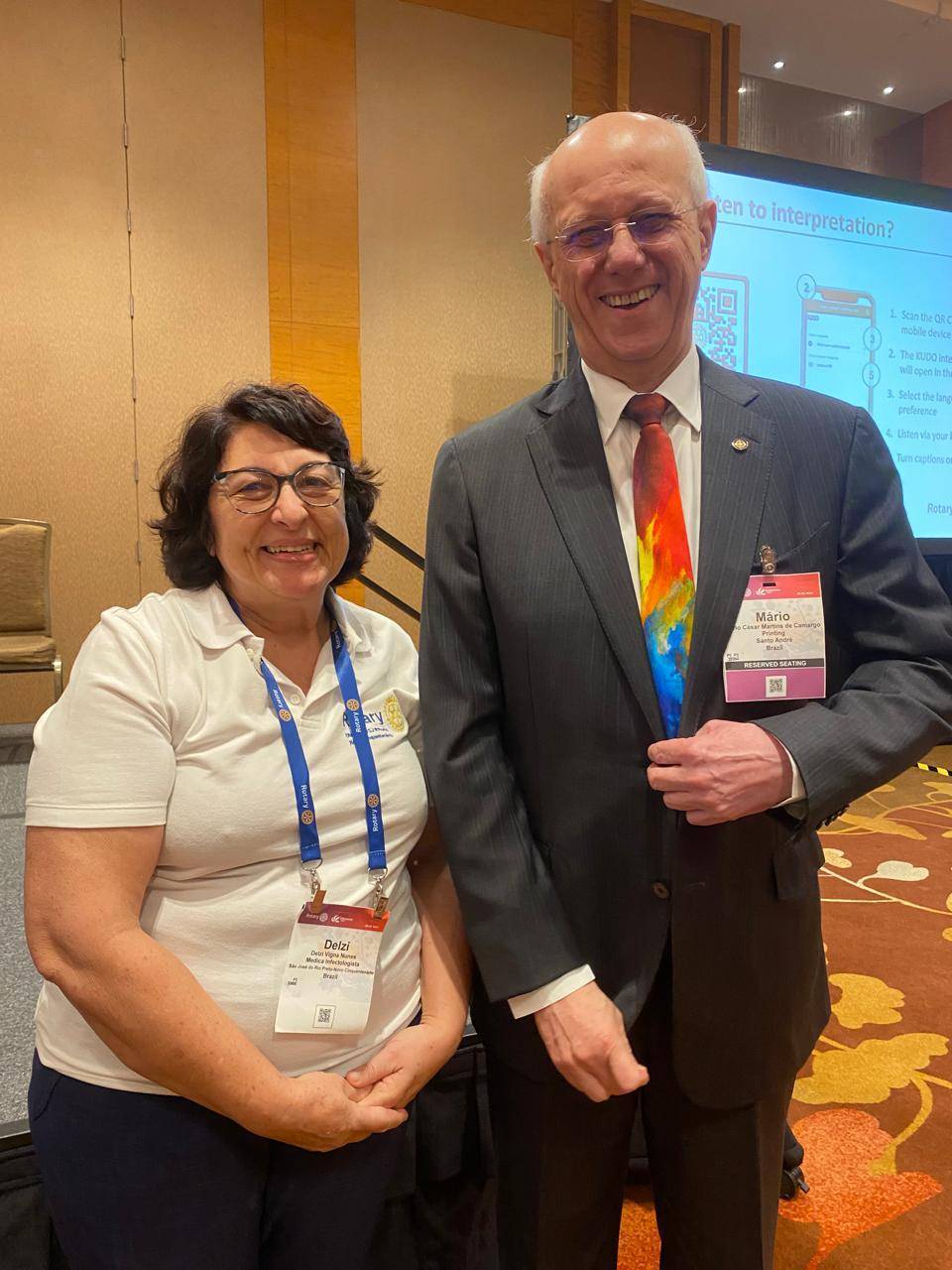 Presidente do Rotary Club de São José do Rio Preto - Novo Cinquentenário, Delzi Vigna participa da Convenção Internacional em Singapura