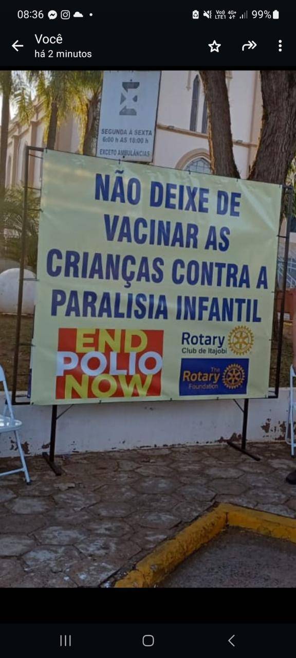 Rotary Club de Itajobi participa da campanha contra a Pólio