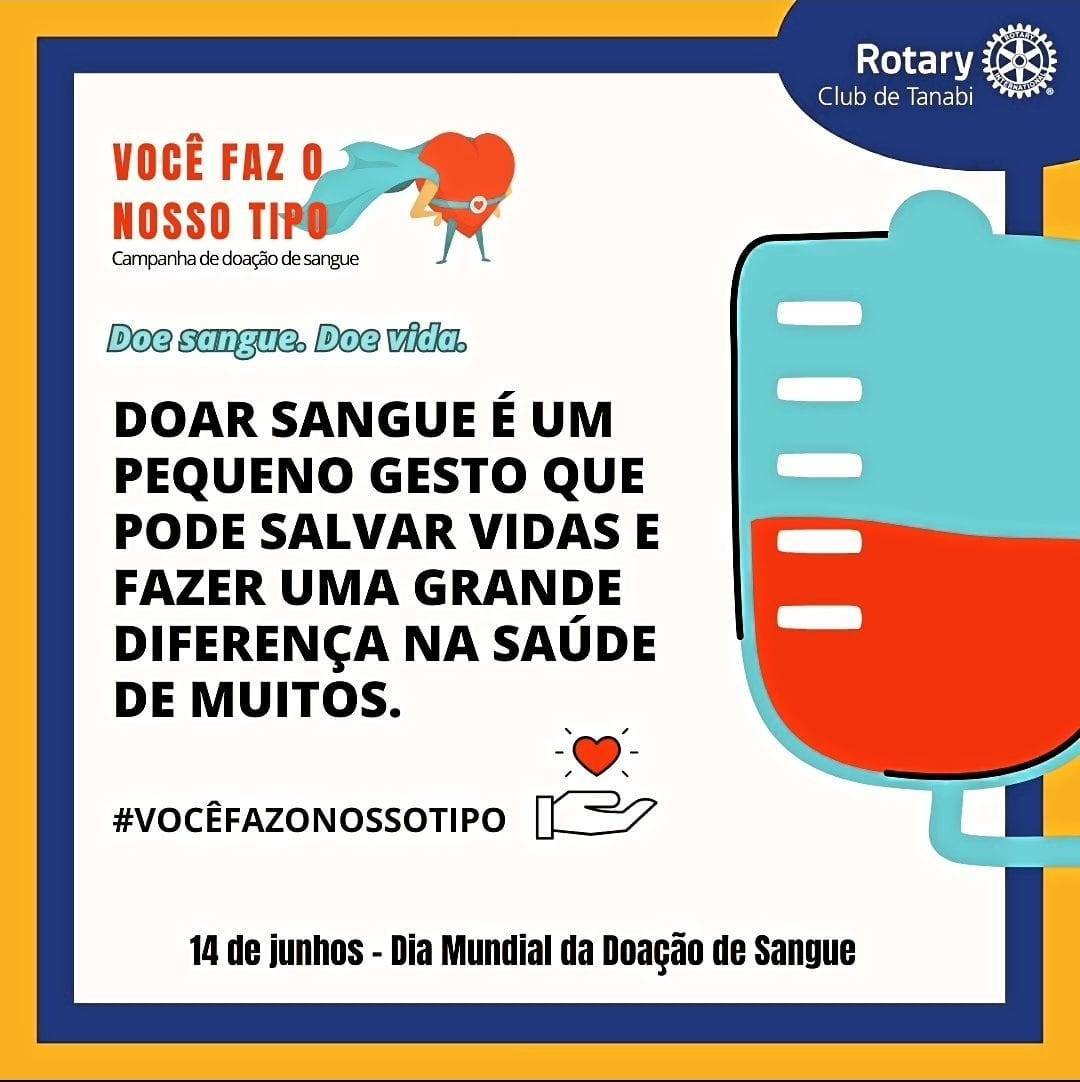 Rotary Club de Tanabi promove Campanha de Doação de Sangue