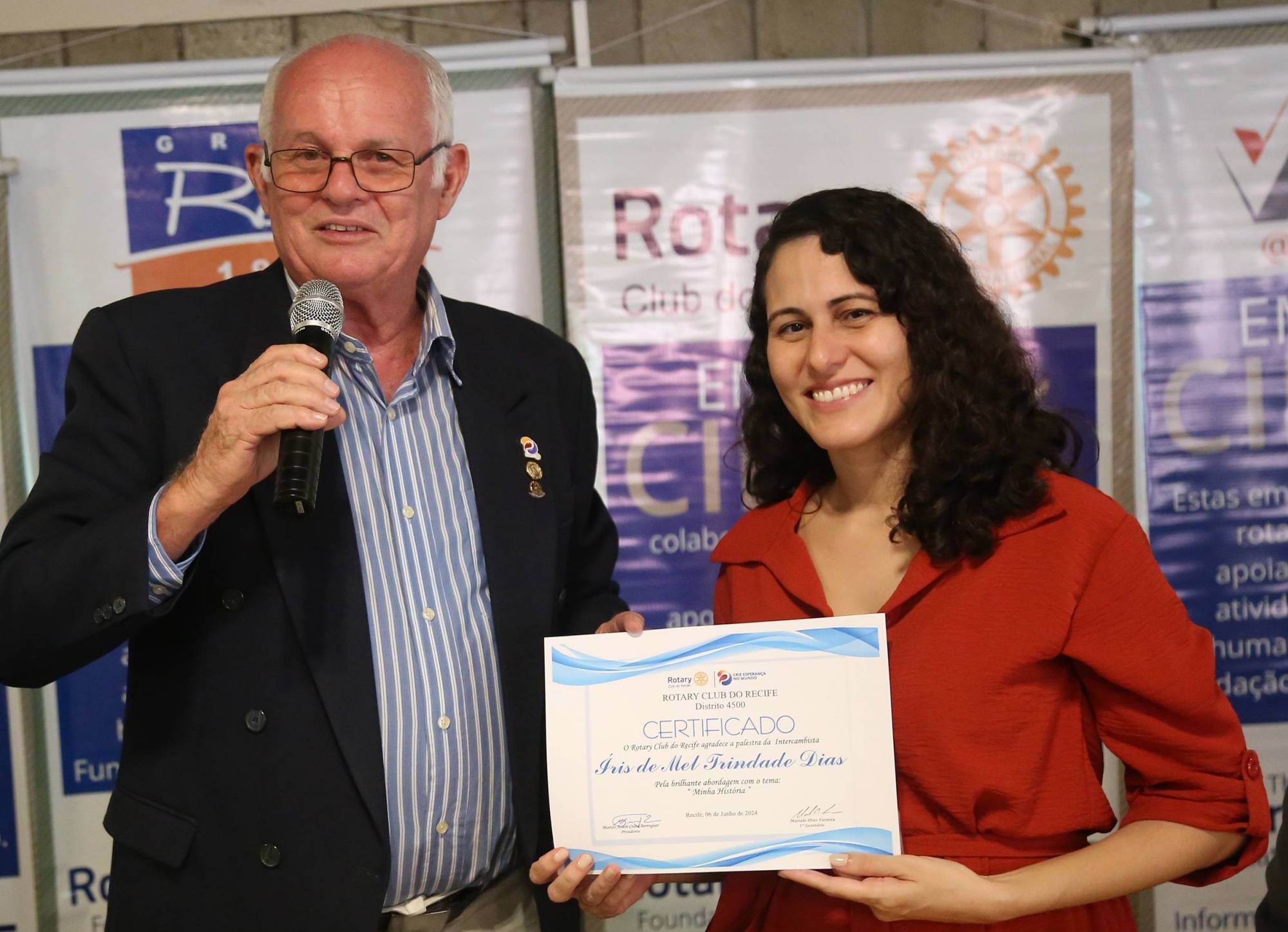 Palestra “Uma História de Rotary” – Com a intercambista Íris de Mel Trindade Dias