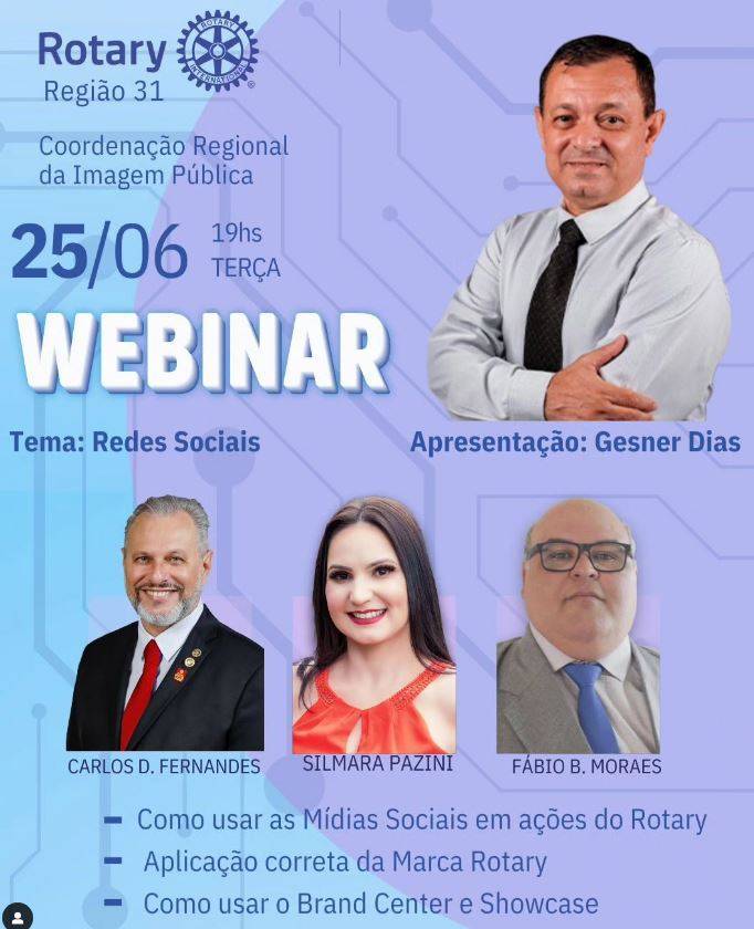 Convite para Webinar da Imagem Pública da Região 31