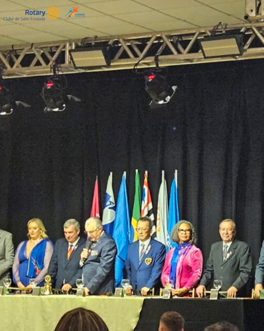 Nossos companheiros prestigiaram a festiva de posso do novo Governador e Nova Coordenadora para o ano rotario 2024/2025