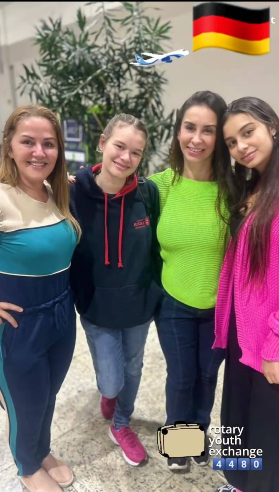 Nosso chegadas e partidas de hoje é a despedida da nossa querida alemã Marit