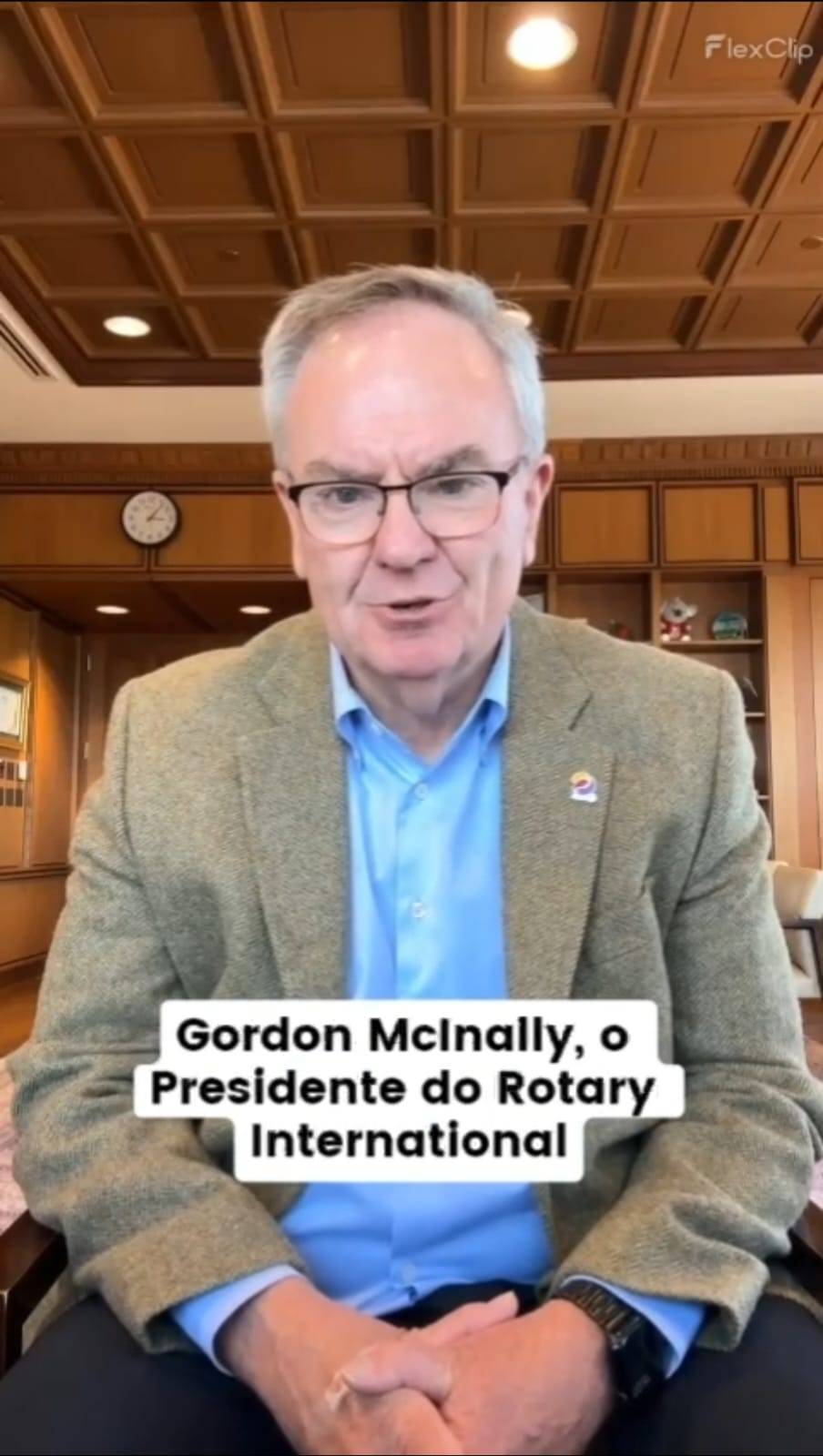 Presidente Gordon tem uma última mensagem para todos nós