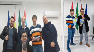 Foto para Celebrar a visita do Companheiro Fabian Muller do Rotary Club de Pilar