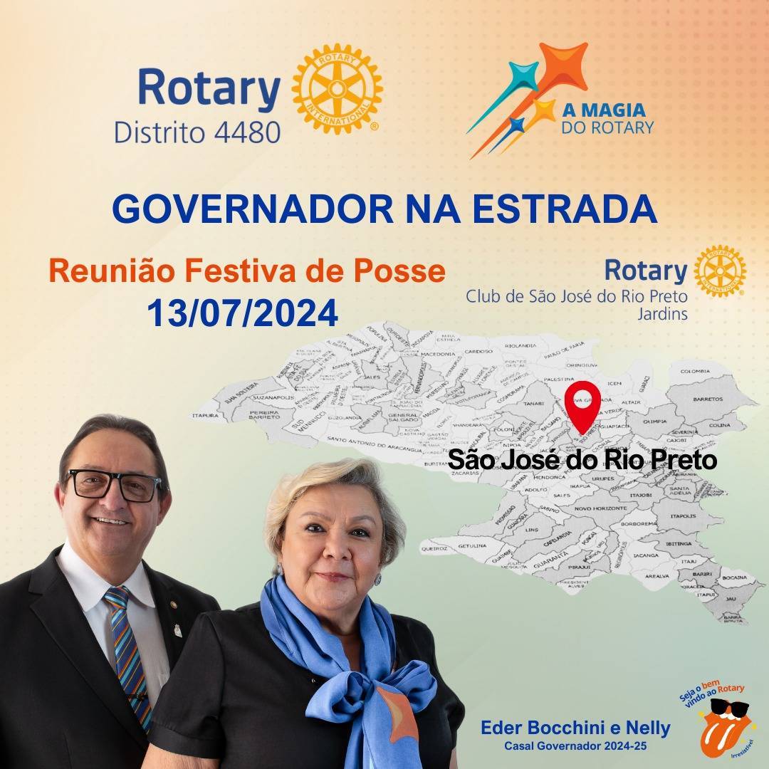 Governador Eder Bocchini Participa de Festiva de Posse no Rotary Club de São José do Rio Preto - Jardins