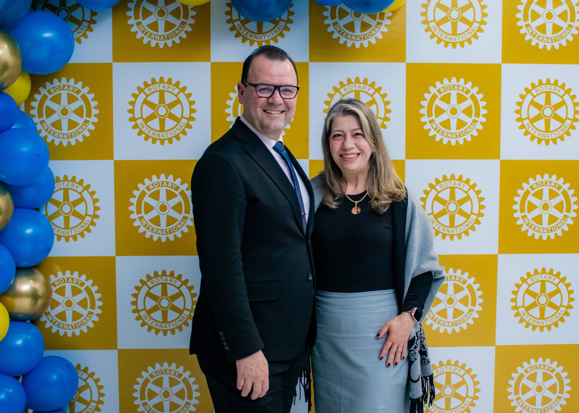 Presidente Mauricio e sua esposa Daniele