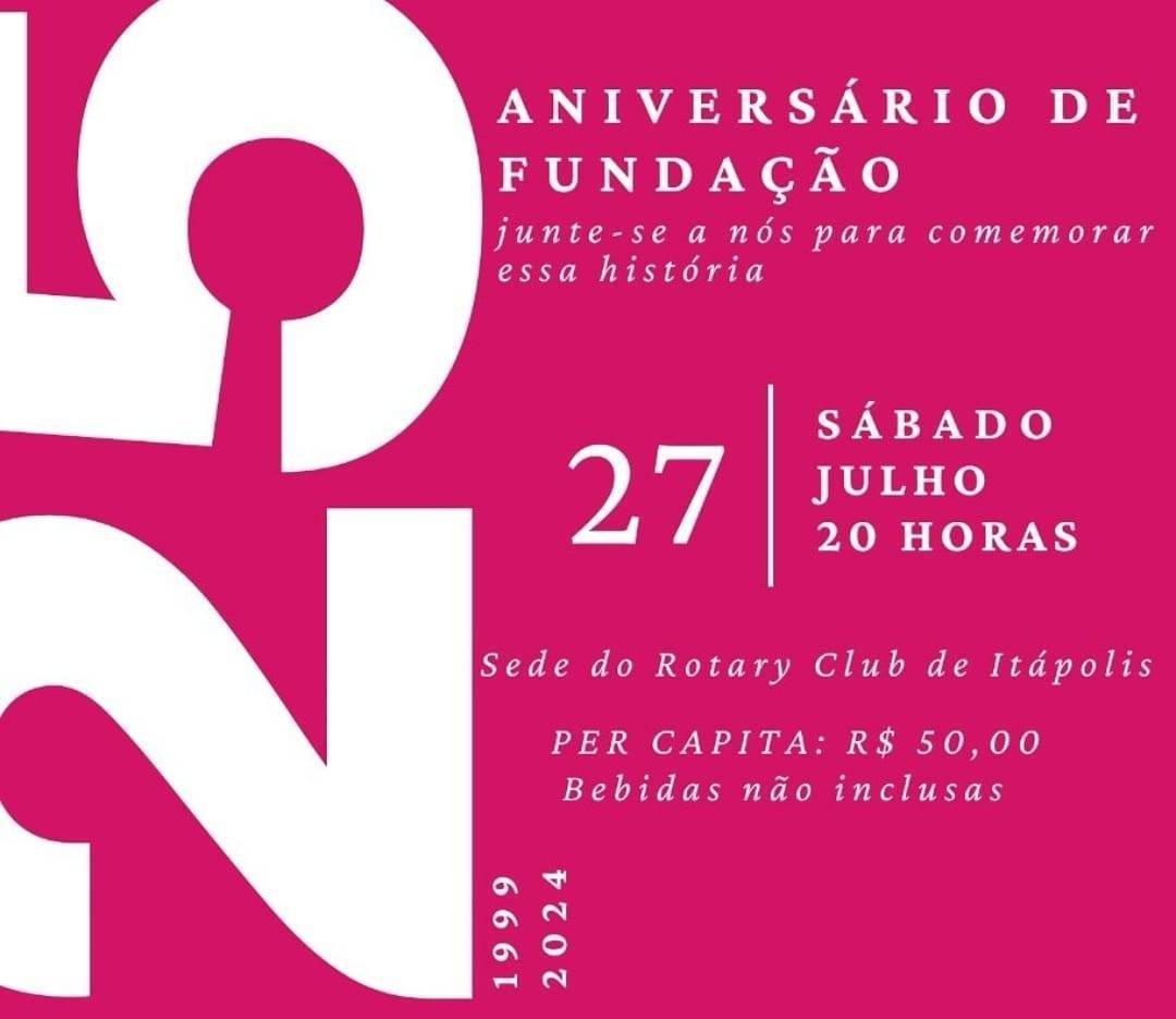 Rotaract Club de Itápolis Comemora 25 anos