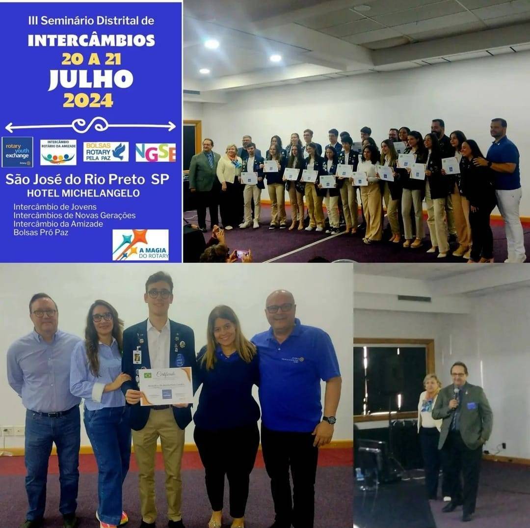 Rotary Club de São José do Rio Preto - Jardins participa do 3º Seminário Distrital de Intercâmbio