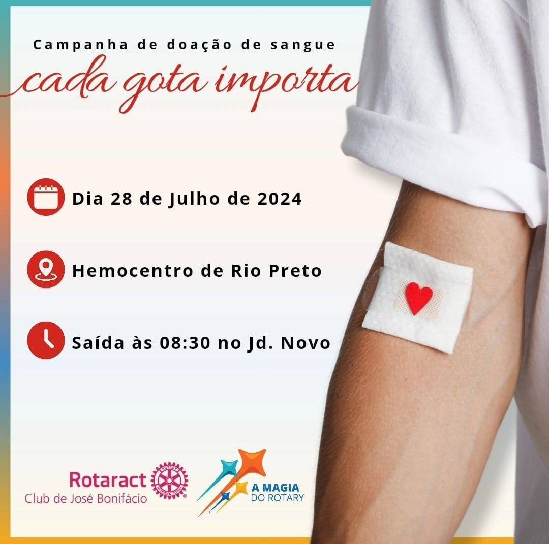 Rotaract Club de José Bonifácio Realiza Campanha de Doação de Sangue