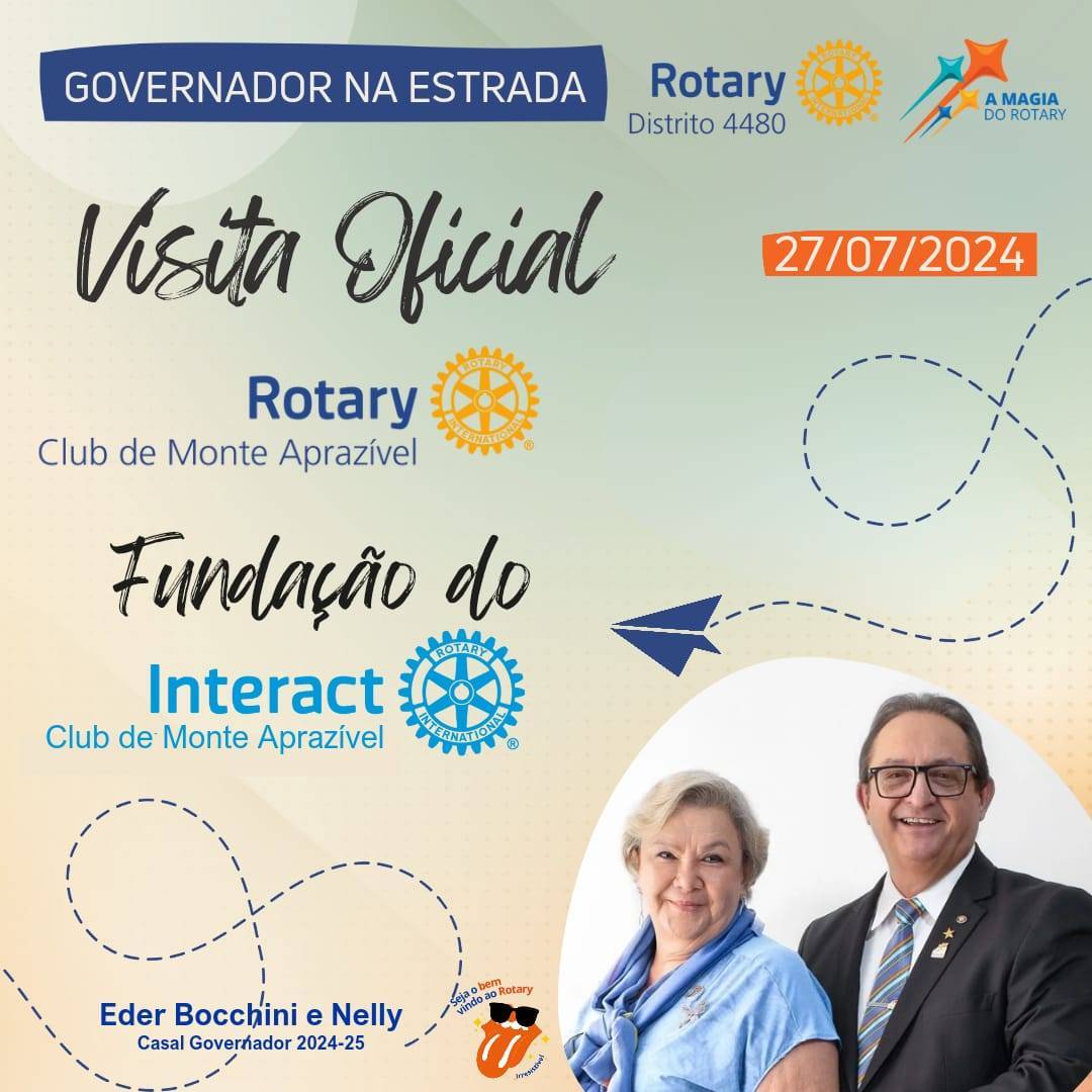Governador na Estrada a Caminho do Rotary Club de Monte Aprazível