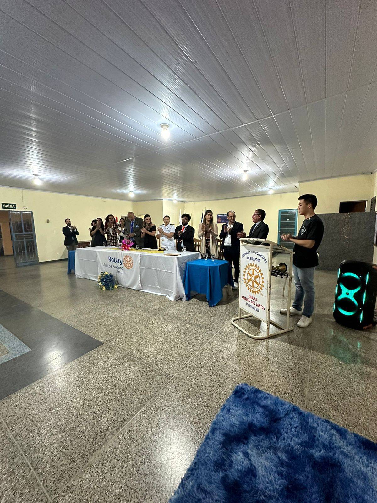 Integrantes da Mesa de Honra durante a abertura do evento