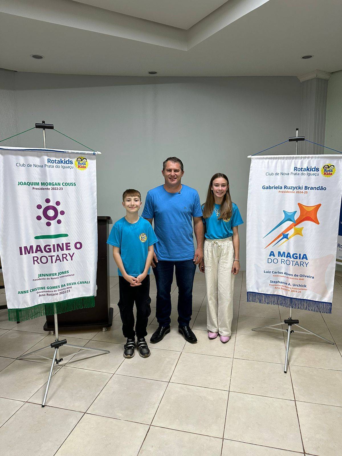 Transmissão de cargos e posse do Rotakids Nova Prata do Iguaçu  2024/25