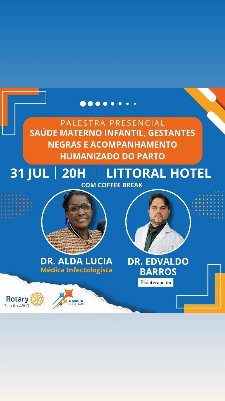 Palestra tema rotário de julho