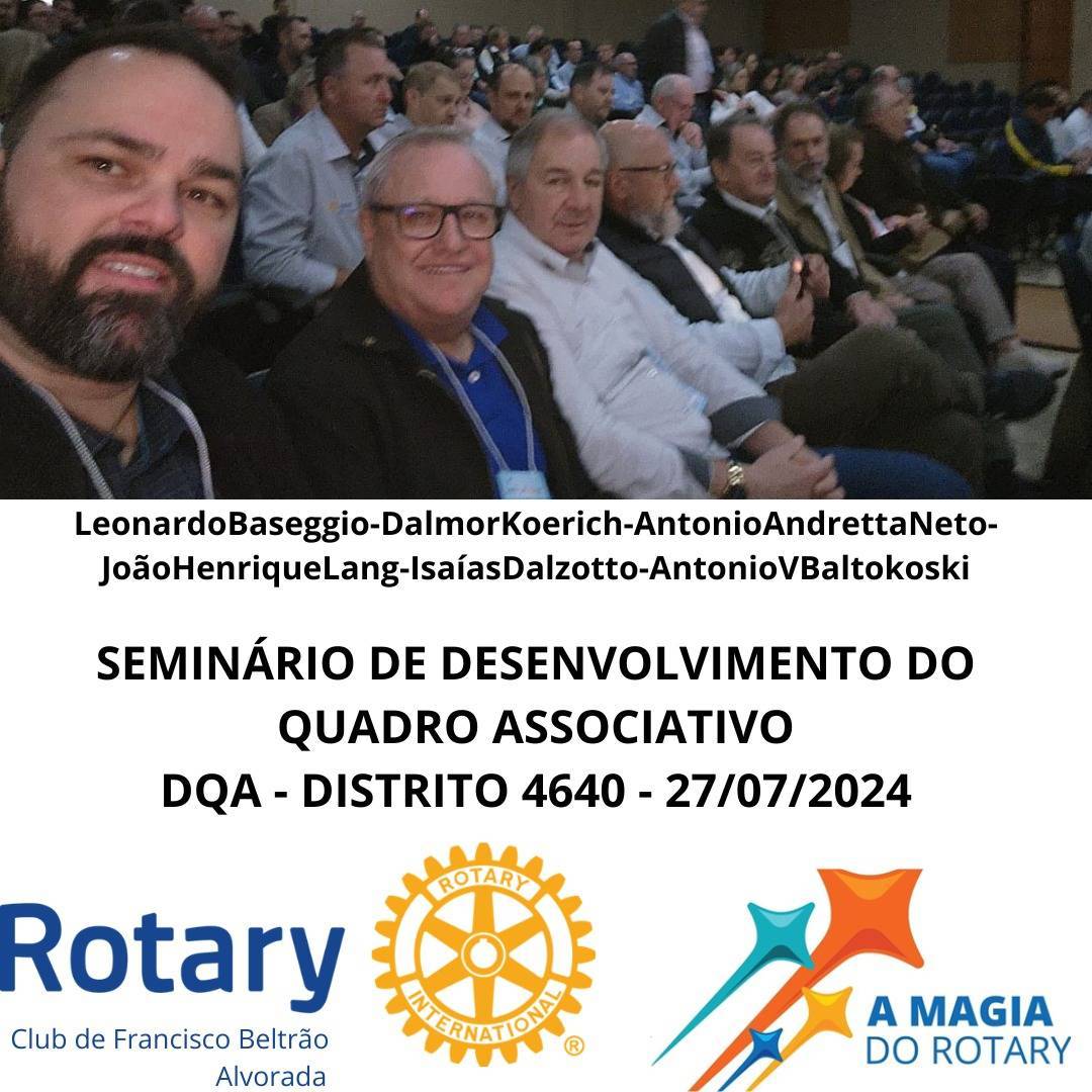 COMPANHEIROS DO ALVORADA IMBUIDOS DO ESPIRITO ROTÁRIO.