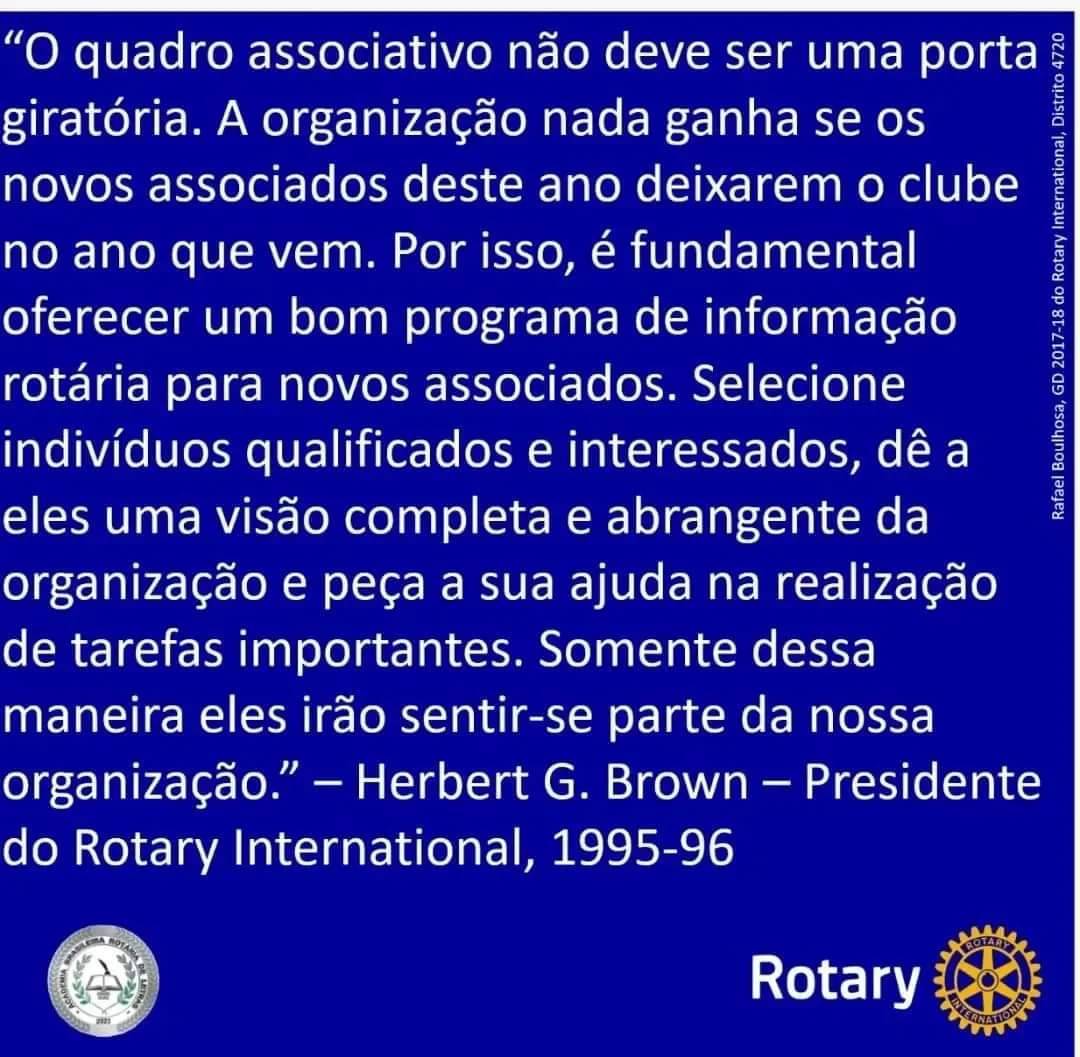Frase de Rotary Sobre Quadro Associativo