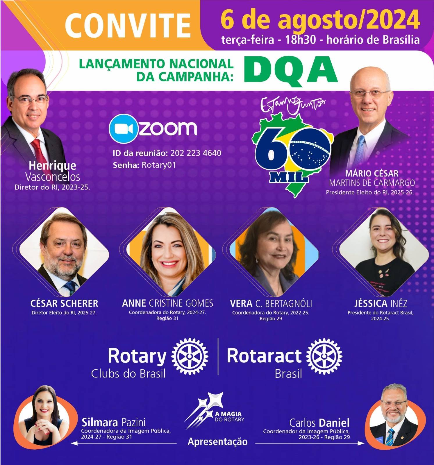 Lançamento Nacional da Campanha de DQA Acontece Dia 06 de Agosto
