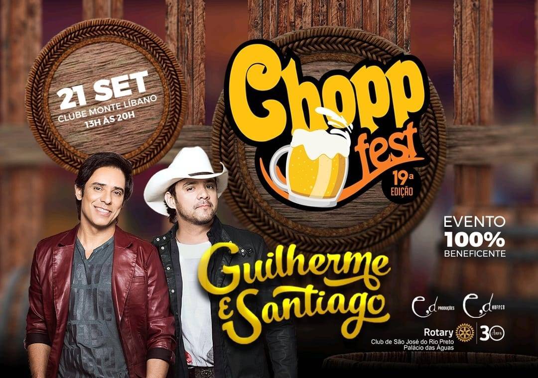 Rotary Club de São José do Rio Preto - Palácio das Águas Organiza a 19ª Choppfest