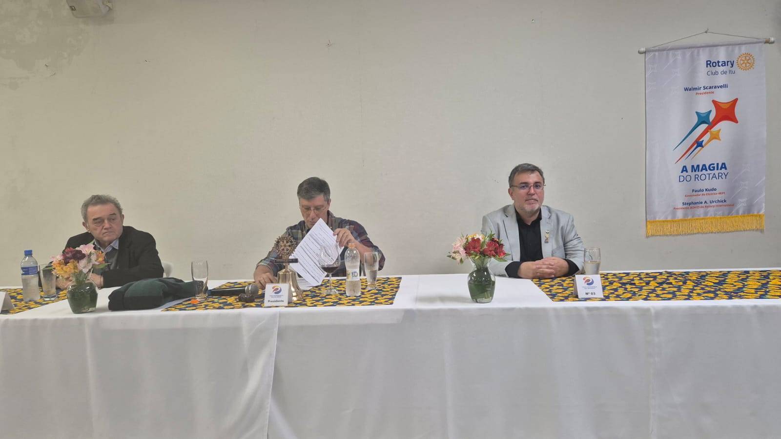 Presidente Cesar em reunião do Rotary Itu