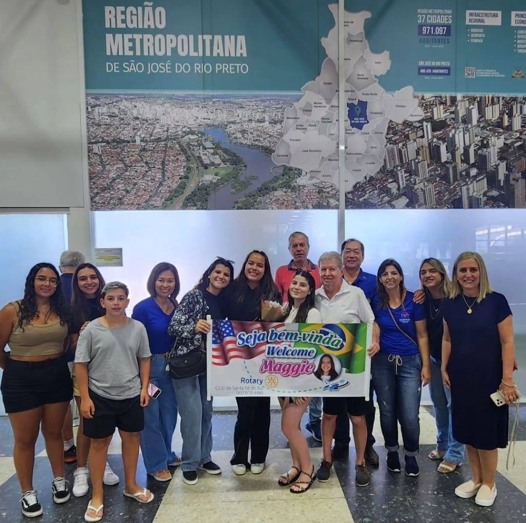 Maggie, intercambista dos EUA chega ao Distrito 4480 - a jovem ficará em Santa Fé do Sul