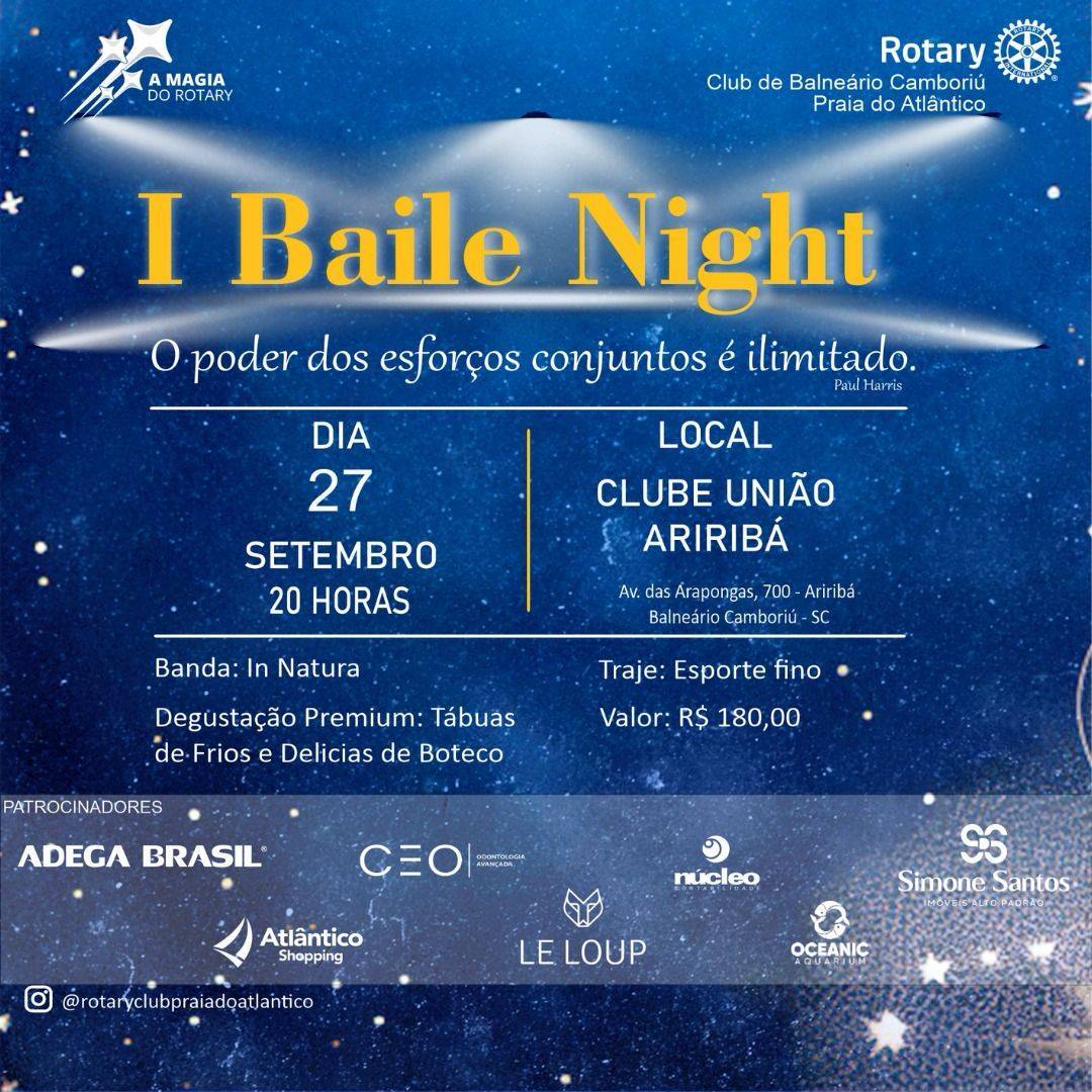 Convite I Baile Rotary Night