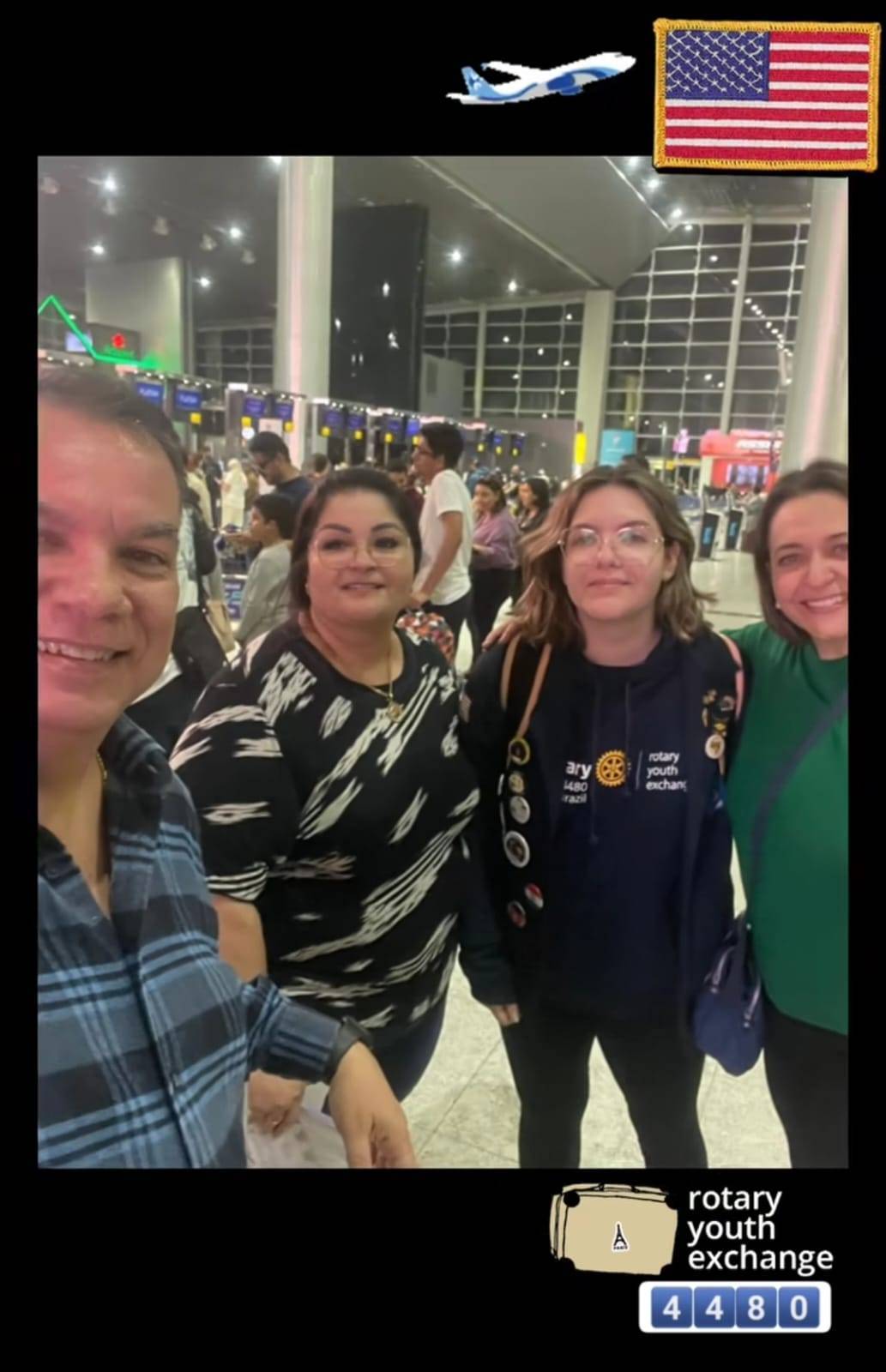 Intercambista Ana Clara Embarca de Catanduva Para Estados Unidos