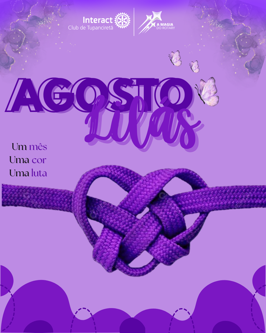 Agosto Lilás ✨️💜   Projeto de imagem pública em parceria  com o Interact Club de Palmeira das Missões, que tem como objetivo de explicar sobre o Agosto Lilás, o mês dedicado à proteção das mulheres.  O projeto inclui um vídeo e forma escrita, tem a participação da secretária Isadora, do Interact Club de Tupanciretã, e da Lauren Vice-presidente do Interact Club de Palmeira das Missões. ✨️💜   A lei Maria da Penha foi criado em 7 de agosto de 2006, passou a ser chamada Lei Maria da Penha em homenagem à mulher cujo marido tentou matá-la duas vezes. O objetivo da campanha do Agosto Lilás é saber identificar sinais de risco e situações de violências é o primeiro passo para enfrentar a misoginia e construir um país mais seguro, justo e com igualdade para todas as mulheres. ✨️💜   Com carinho, Interact Club de Tupanciretã e Palmeira das Missões! 💜