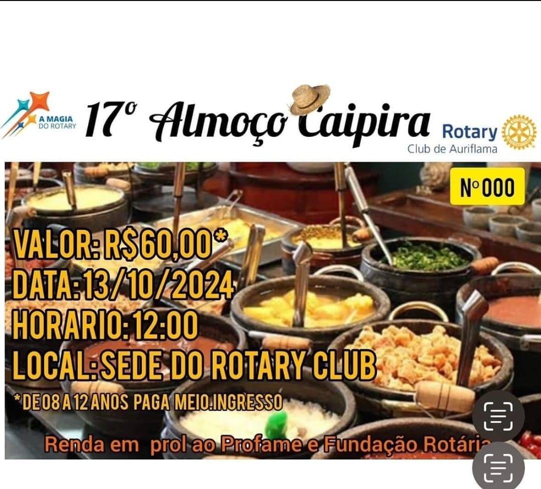 Rotary Club de Auriflama Realiza 17º Almoço Caipira