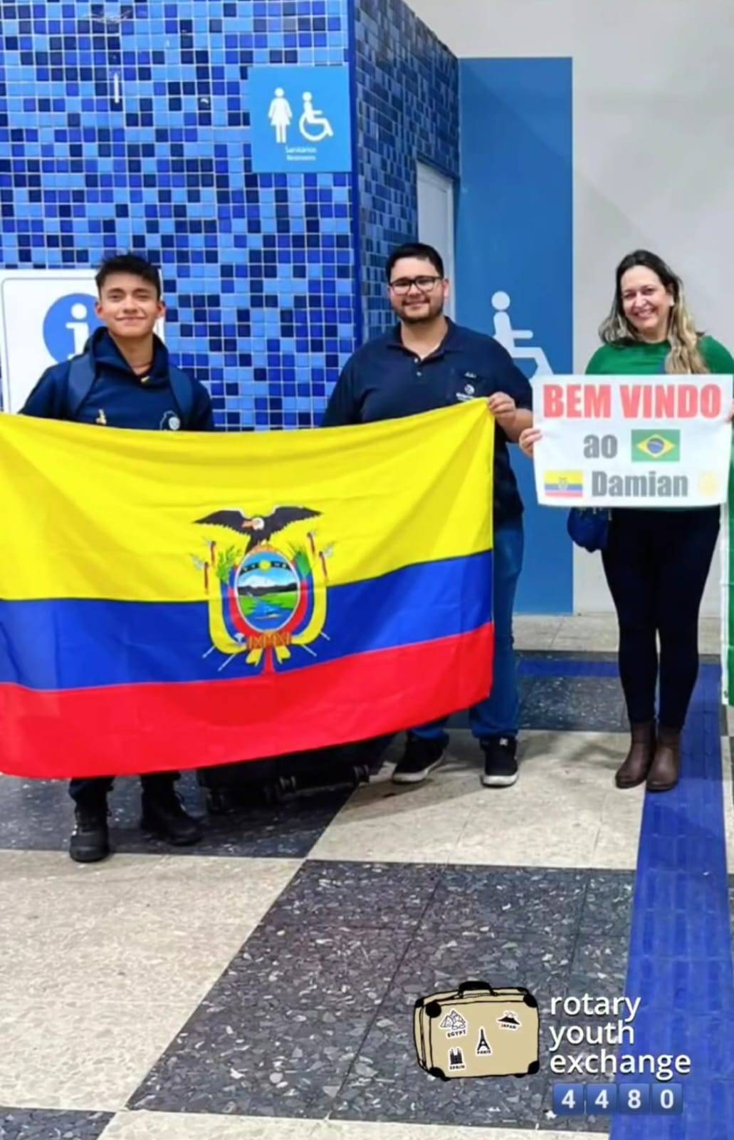 Intercambista Damian Desembarca do Equador Direto Para Catanduva