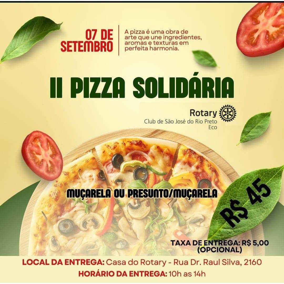 Rotary Club de São José do Rio Preto - Eco Realiza Pizza Solidária