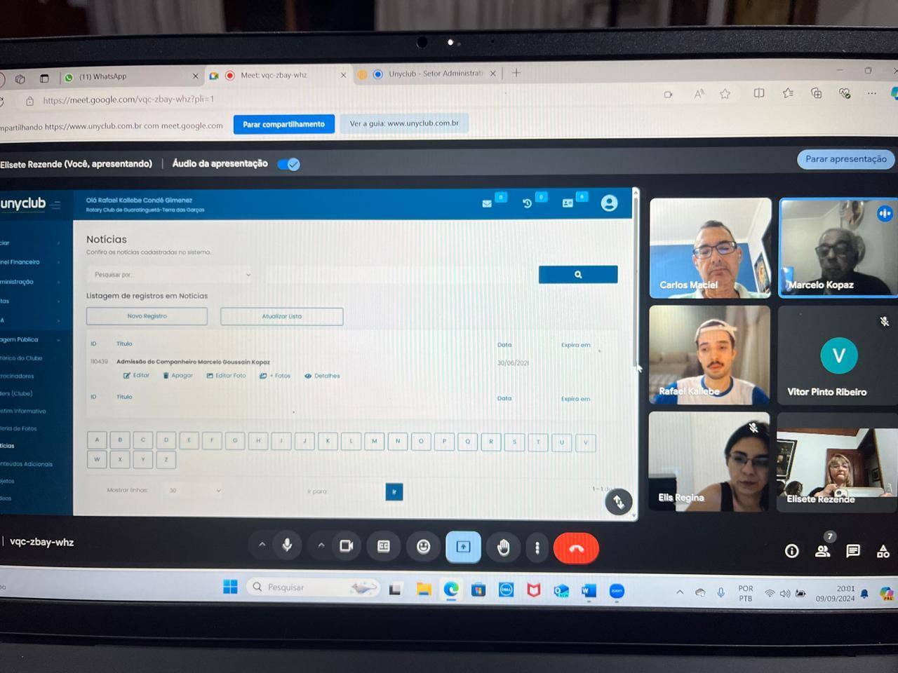 RC Guaratinguetá em Treinamento de Unyclub