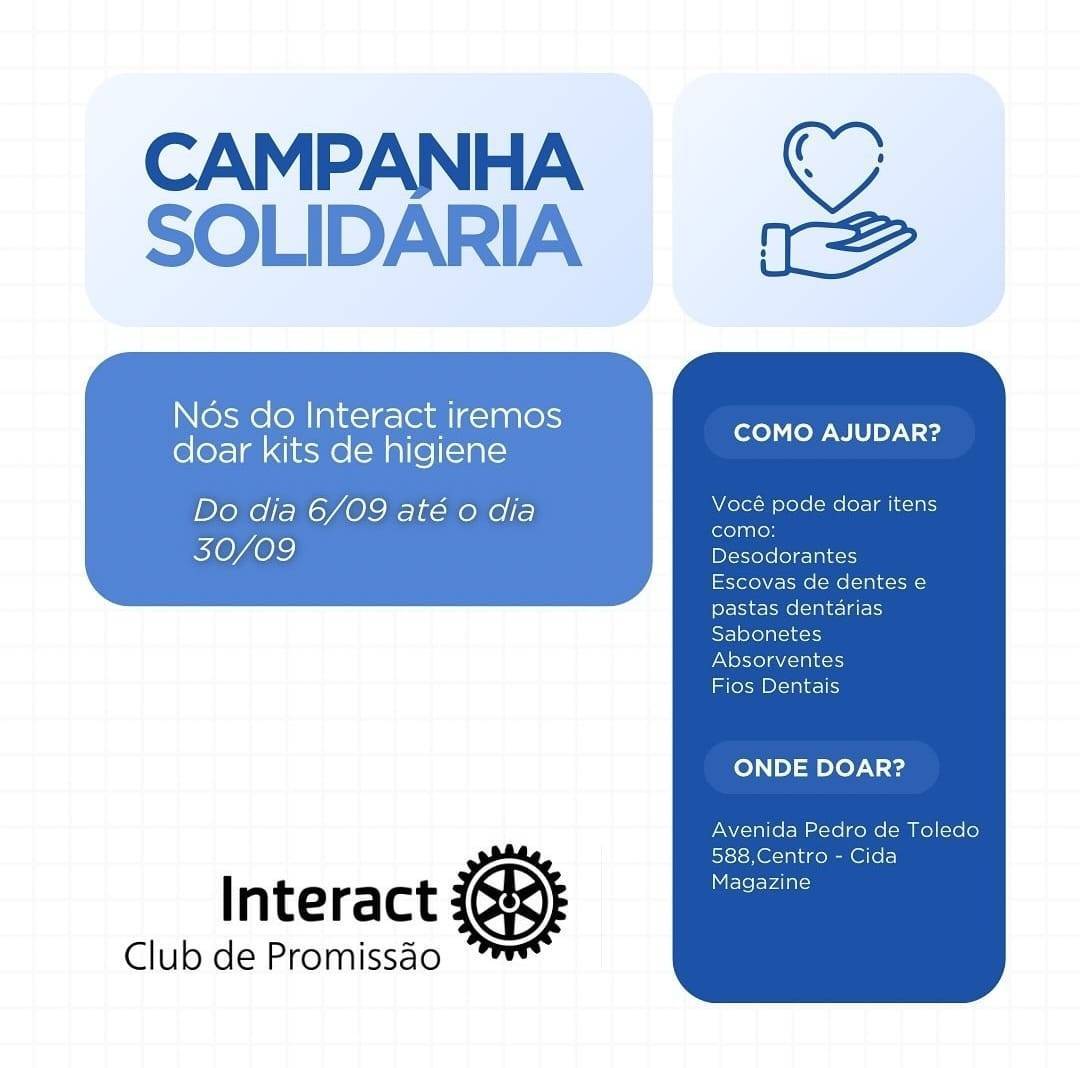 Interact Club de Promissão Realiza Campanha Solidária em Prol de Famílias Carentes