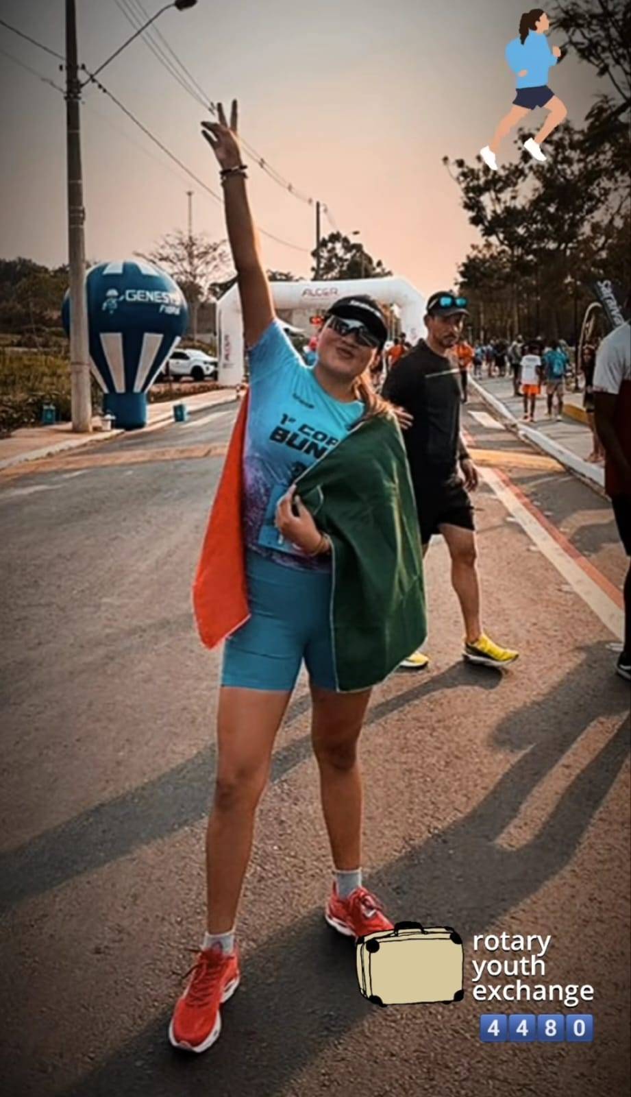 Intercambista Carla Participou em Tanabi da 1° Corrida Corre Bunita Junto com Sua Mãe Hospedeira