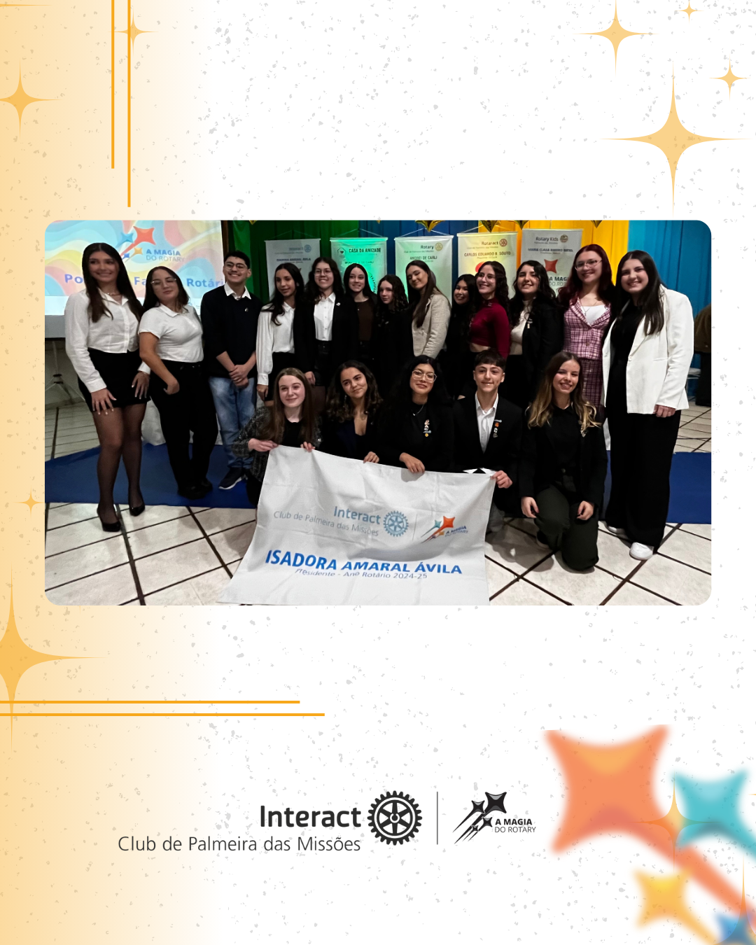 🪄❤️No dia 04 de Julho aconteceu com muita magia a posse da família rotaria para a gestão 24/25 e transmissões de cargos.   🫂Também tivemos a presença de algumas companheiras do distrito junto a nossa RDI da gestão 24/25. 