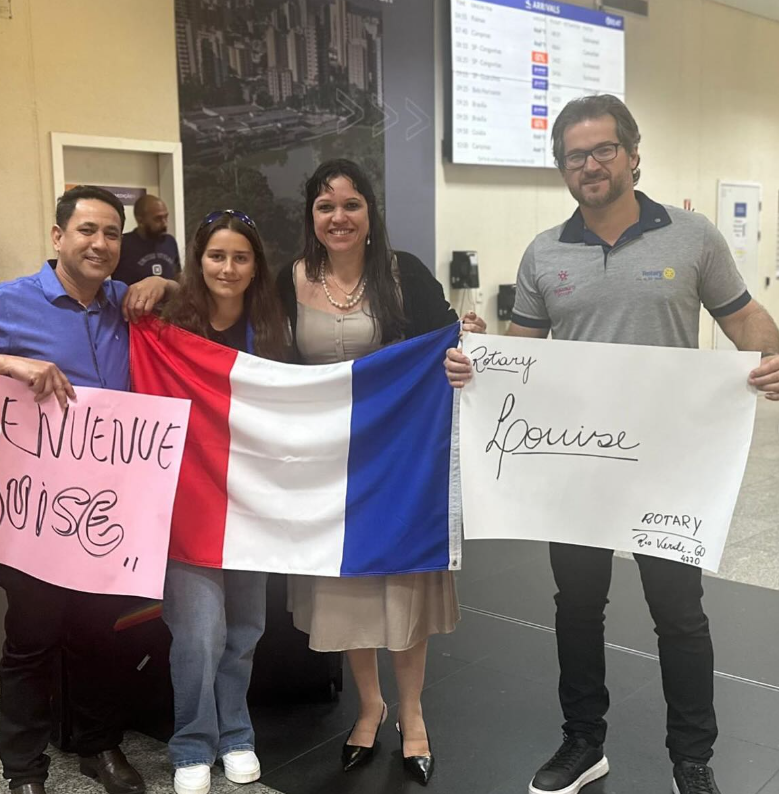 Boas-vindas à Louise que chegou para intercambio ao Rotary Club de Rio Verde