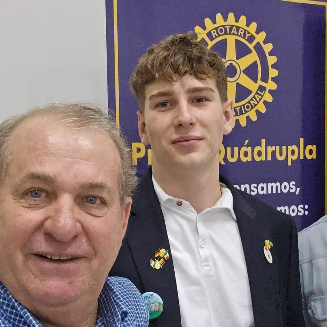 Intercambista da Alemanha Viggo Ronny Visita Rotary Club de Olímpia - Integração