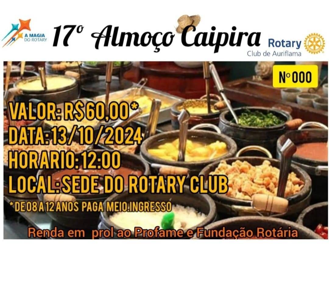 Rotary Club de Auriflama Realiza 17º Almoço Caipira