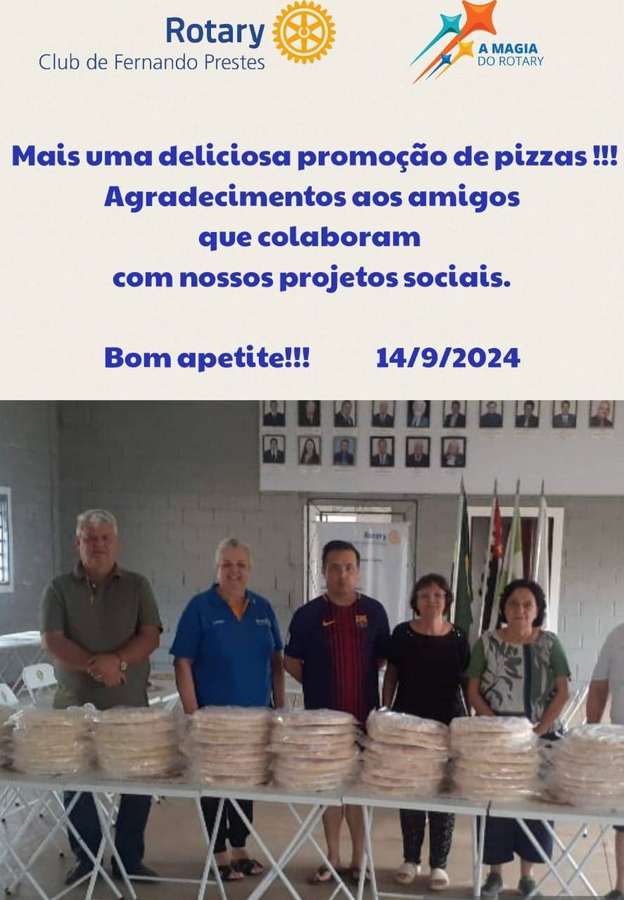 Rotary Club de Fernando Prestes Realiza Promoção de Pizzas