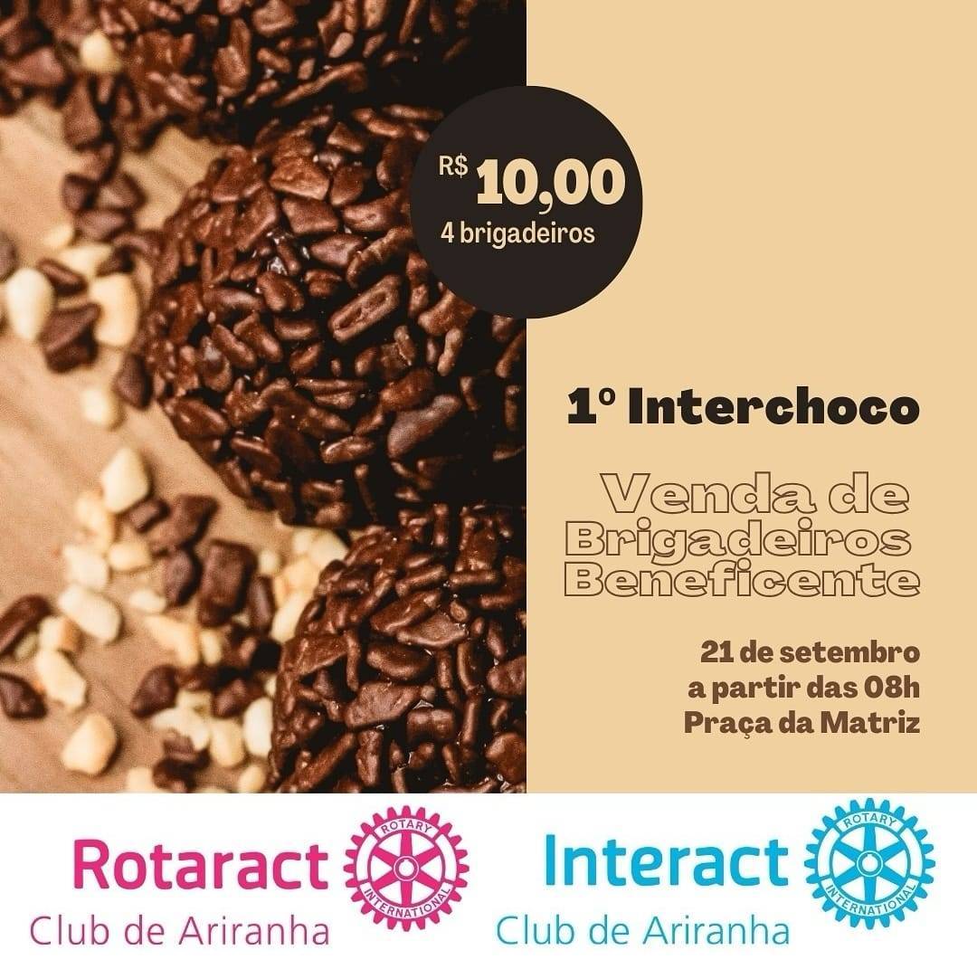  Interact e do Rotaract Club de Ariranha Realiza o 1º Interchoco