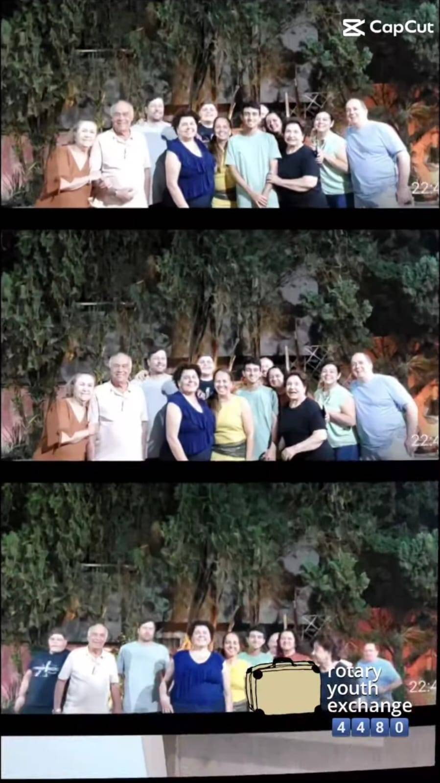 A família hospedeira Fabrício e Helsie realizaram um jantar de boas vindas para o seu filho intercambista Samuel da Colômbia