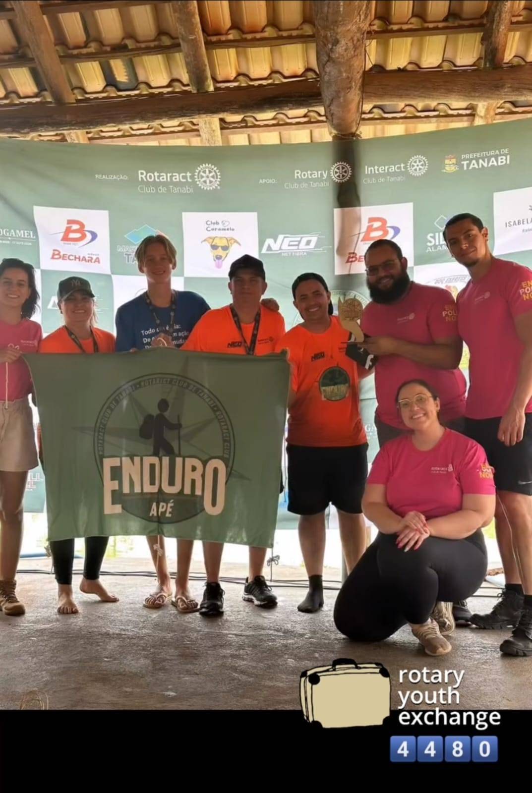 Intercambista Georg da Alemanha Participou do Enduro a Pé organizado pela Família Rotária de Tanabi