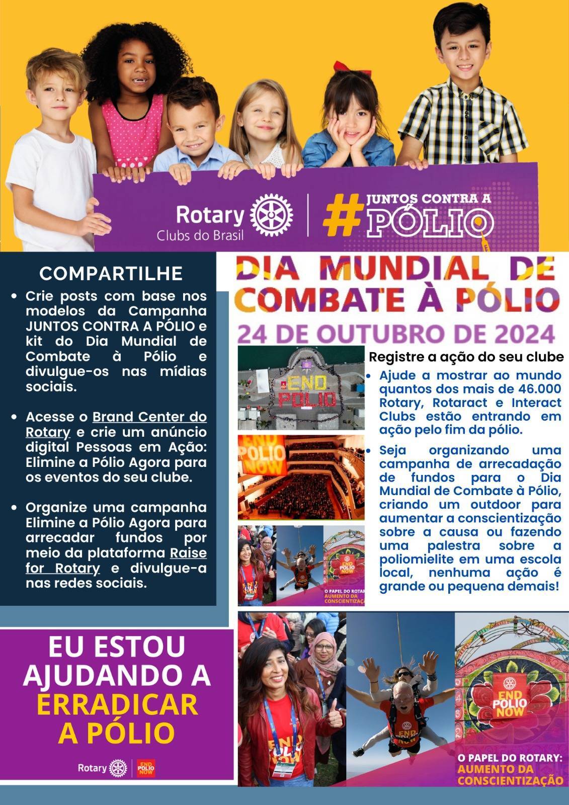 Registre as Ações do Seu Club na Campanha Para Eliminação da Pólio